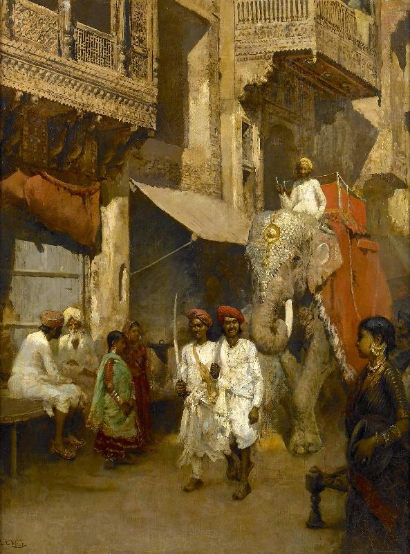 Edwin Lord Weeks Promenade on an Indian Street China oil painting art